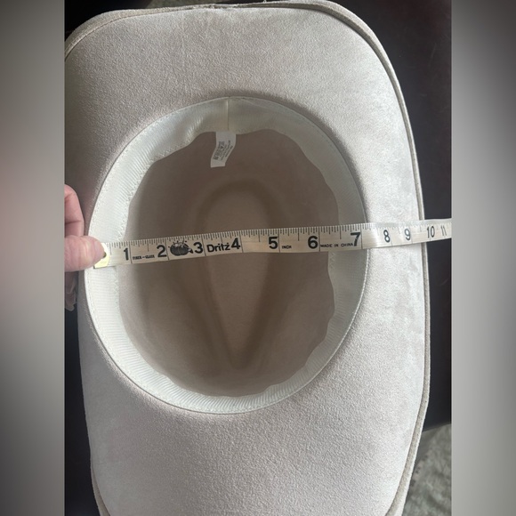 Cowboy/ Cowgirl Faux Suede Hat w/Turquoise & Silver Accents - Picture 8 of 10